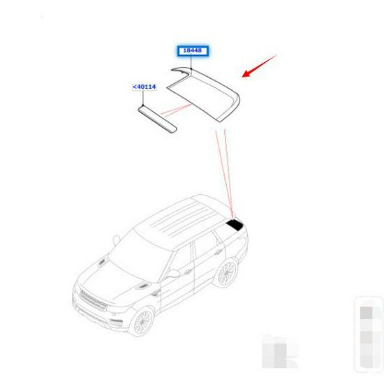 LR102623/LR102622 D-Pillar Trim for 2014 Land Rover Range Rover Sport