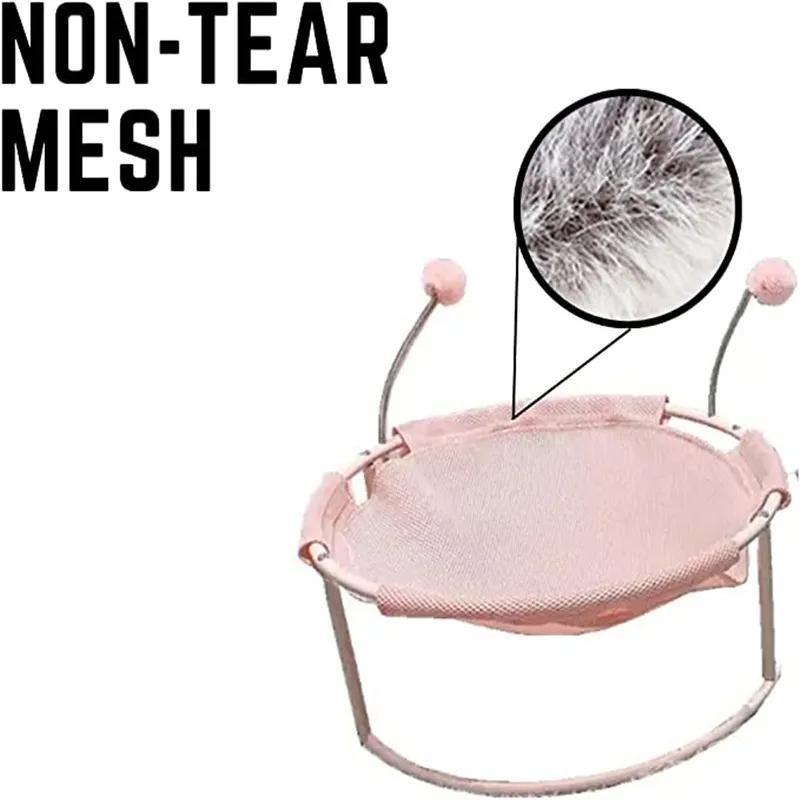 Cat Hammock Elevated Bed Frame Furniture Kittens Swing Cats Nest Hanging Permeable Cat Chair Removable Cleaning Pet Supplies
