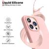 Coque de protection - booling - iphone 16 pro - silicone liquide rose - 2 verres trempés - effet mat