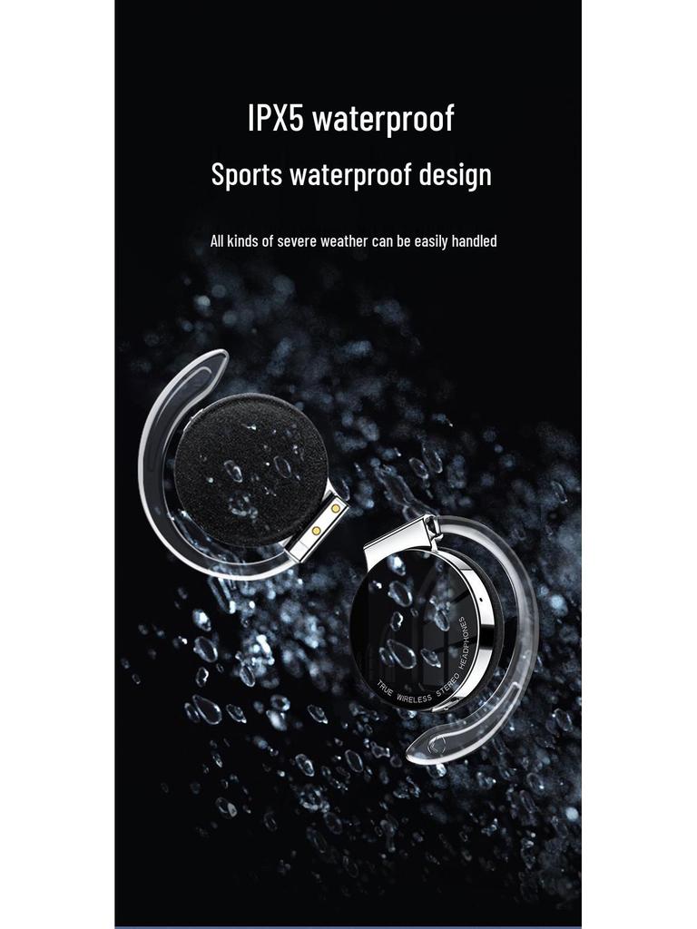 F2 TWS Sports Ear-Hook Bluetooth 5.2 Earphones, Noise Cancelling, Low Latency