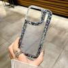 For iPhone 16 Pro Max Case Glitter Rhinestone Epoxy Design TPU Shockproof Phone Cover