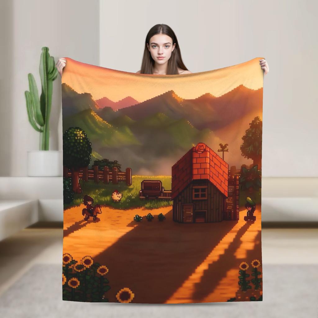 Stardew Valley Animals Chicken Blanket Quality Super Soft  Throw Blanket Winter Travel Office Living Room Comfortable Bedspread