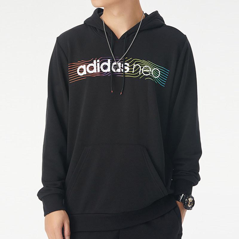 Adidas Neo Favorite Nocturnal Hoodie with Logo Print Men Hoodie Black GM2344