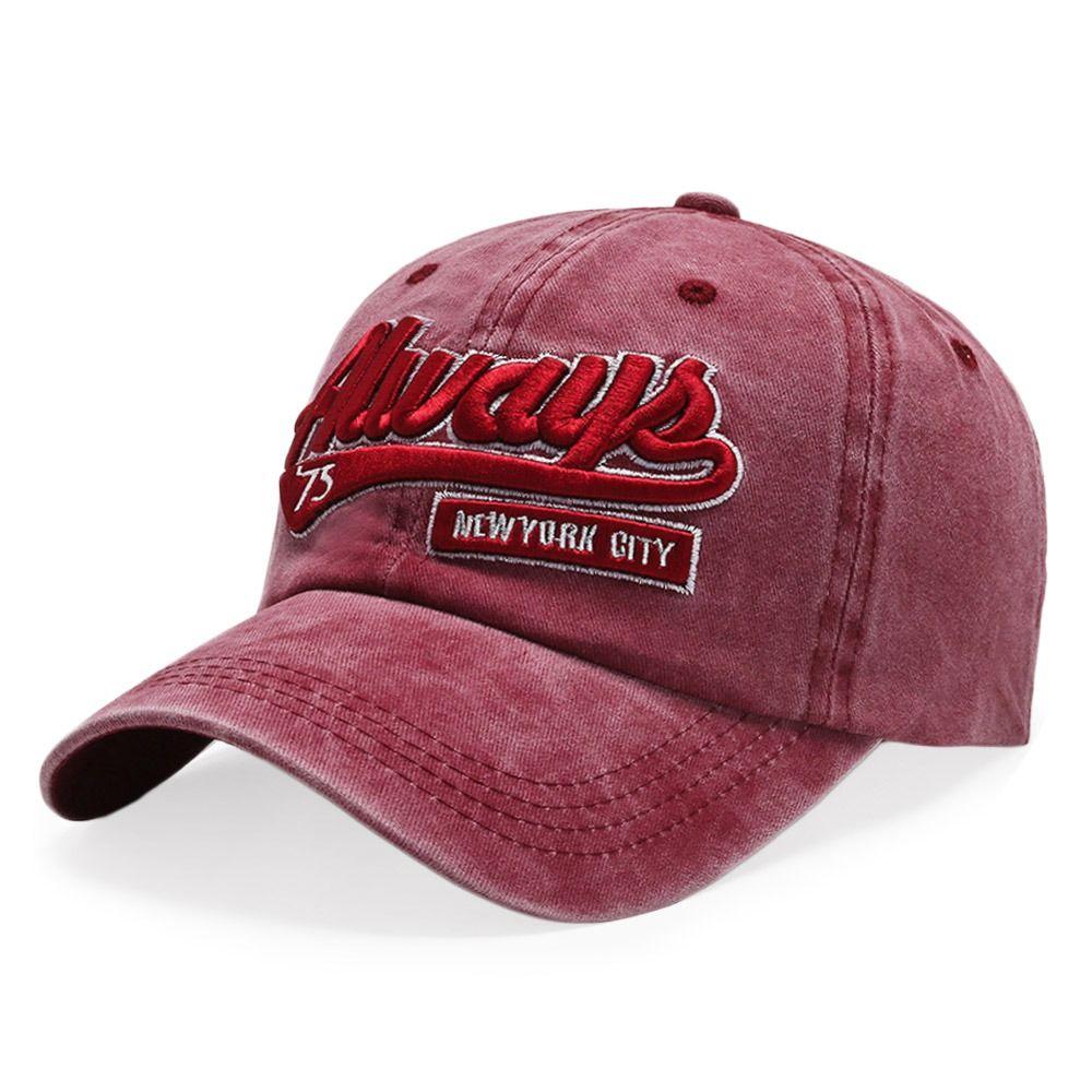 

Винтажная джинсовая бейсболка в стиле хип-хоп, папина кепка, регулируемые кепки-снэпбэки для мужчин и женщин вино красного