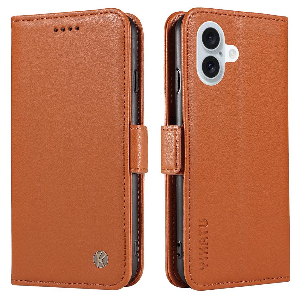 For iPhone 16 Plus Case Wallet Phone Leather Cover with Folding Stand