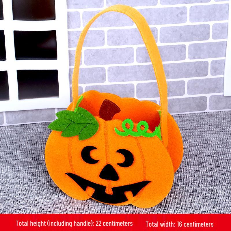 Halloween Pumpkin Trick-or-Treat Children's Handbag - Handmade Small Gift Material Pack