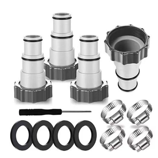 Hose Adapter Reusable Perfect Threaded Connection Pump Hose Conversion Adapter Filter Pool Hose Replacement Adapter for Intex Fit ARU