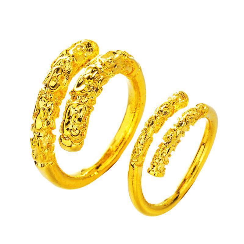 Vintage Style Copper Ring Featuring The Iconic Golden Staff Design For Men And Women