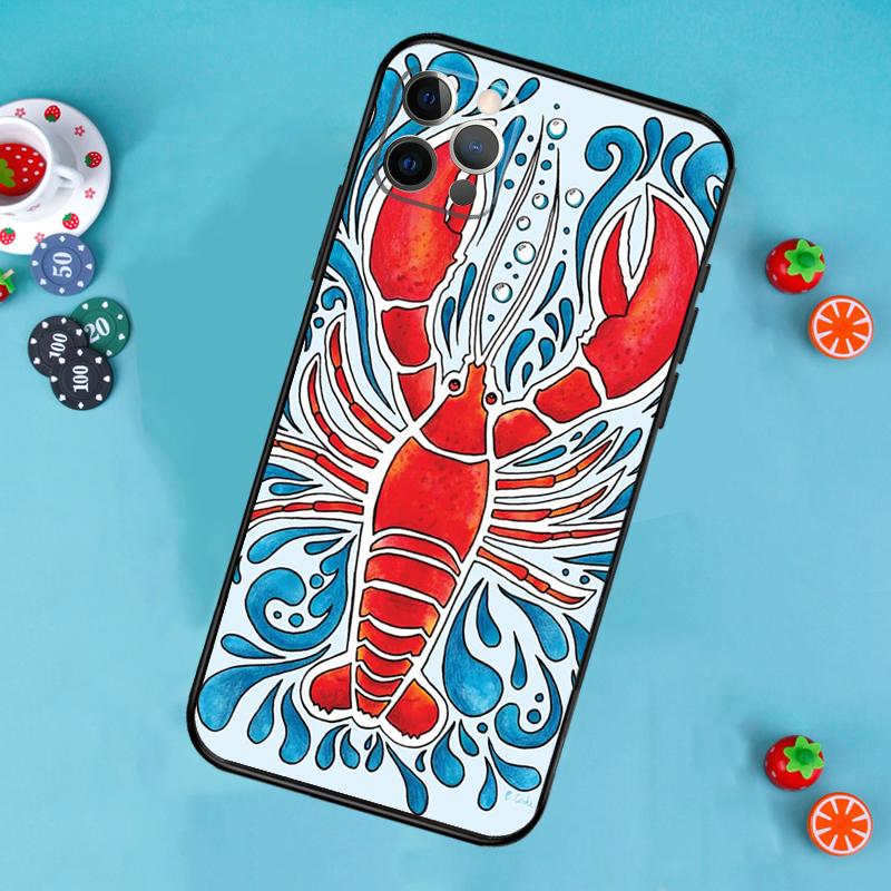 Animal Lobster Classic Phone Case For iPhone 17 Air 16 15 14 13 12 11 Pro Max 12 13 mini 15 16 Plus 16e Cover Funda iPhone 17 Pro