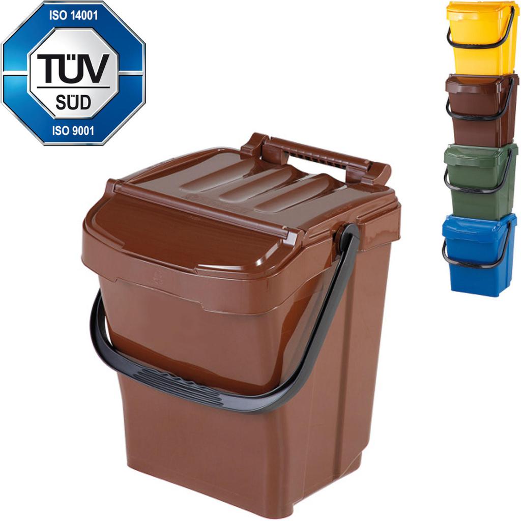 Tříděný koš na odpadky pro bioodpad URBA PLUS 40L hnědý