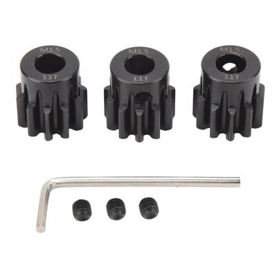 3pcs RC Car Gear Set M1.5 8mm Inner Hole Steel Car Motor Gear for 1 5 1 8 1 10 Model Car