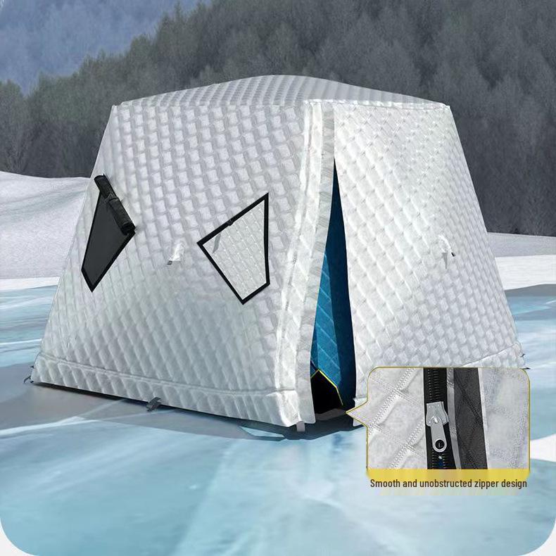 Portable Winter Ice Fishing & Camping Shelter: Thick Cotton-Padded, Windproof, Warm, and Cold Protection Tent