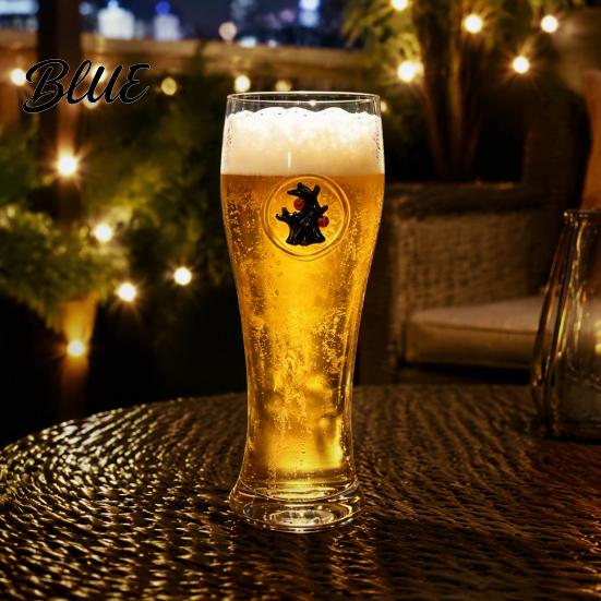 Handheld Slimming Shape Cup 400ML Beer Glass Spooky Pumpkin Ghost Black Cat Halloween Durable Thick Glass Tumbler Cup Holiday Tall Glassware