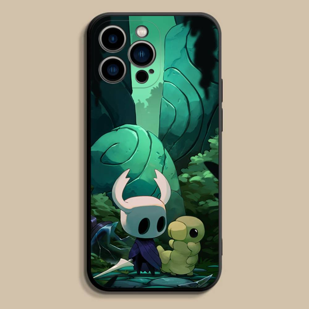 Cool H-Hollow Knight new Phone Case For iPhone 17,16,15,14,13,12,11,Pro,Max,Plus,E,SE4,Air,Mini Black Soft Cover