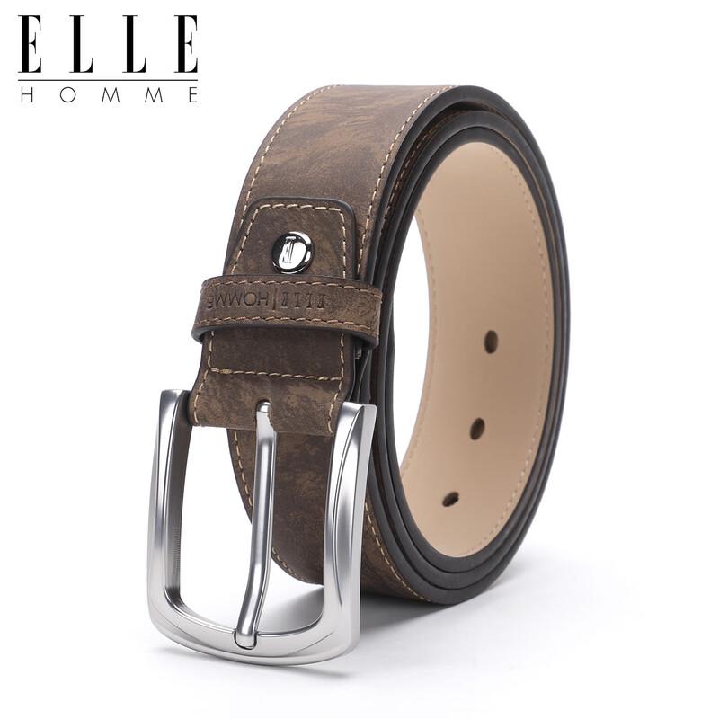 

ELLE HOMME Men s Top Grain Leather Pin Buckle Belt 115cm (Adjustable)