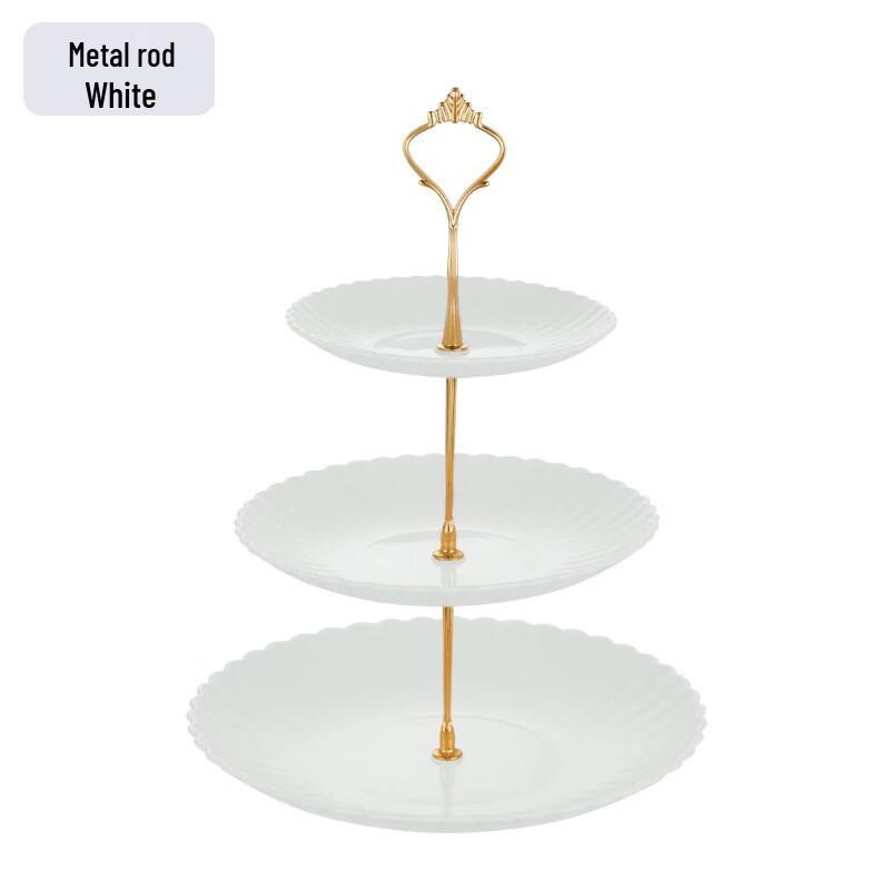 Jiante Simple Transparent Rotating 3-Tier Snack Plate