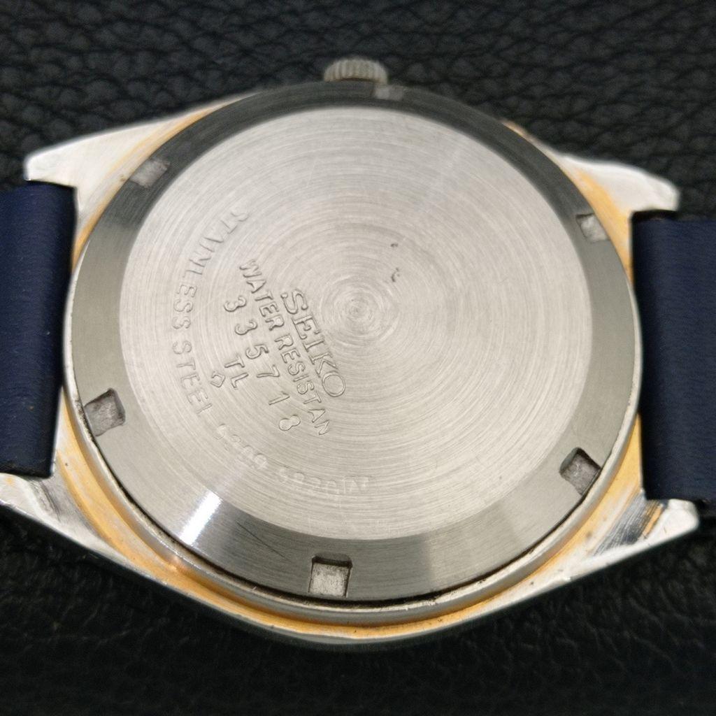 VINTAGE SEIKO 5 AUTOMATIC 6309A JAPAN MENS BLUE COLOR DIAL WATCH a708384-1