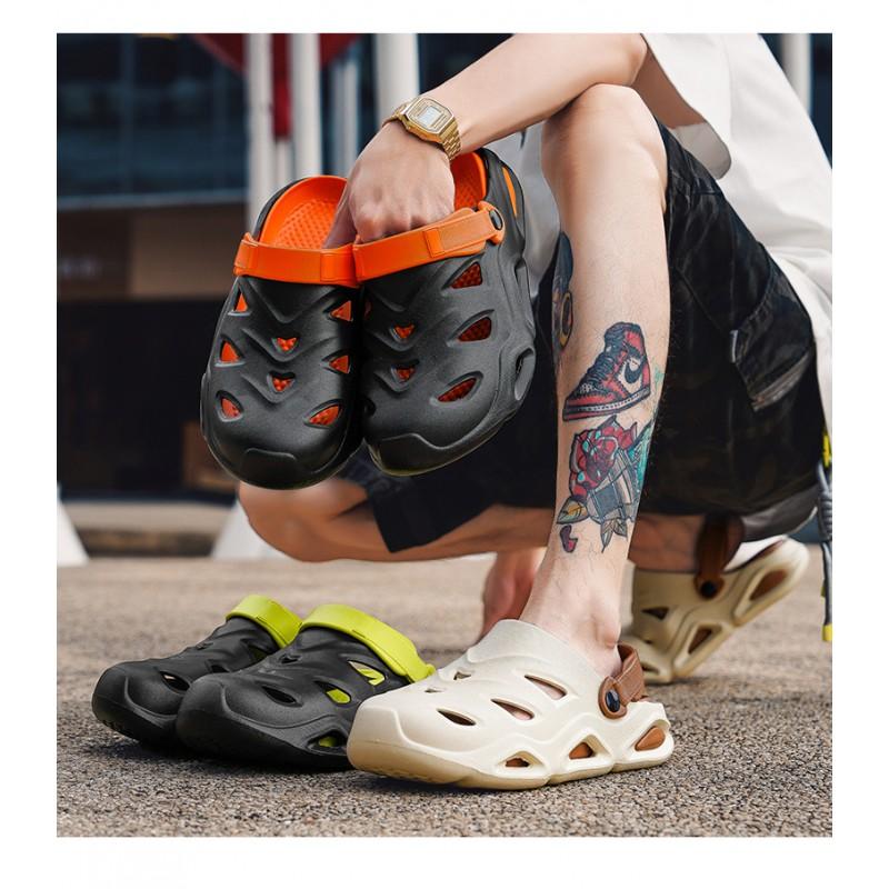 Kids Shoes Mens Open-Toe Slip-On Sandals With Closed Toe Thick Sole Non-Slip Breathable Beach Pool Casual Wear