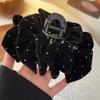 New Year Starry Velvet Cloud Bubble Hair Clip for Women Multi-Layer Bow Shark Clip Hair Accessory