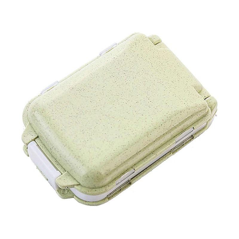 Medicine Box Portable Folding 3-Layer 8-Compartment- Compact Pill Organizer for Sub-Packaging & Storage