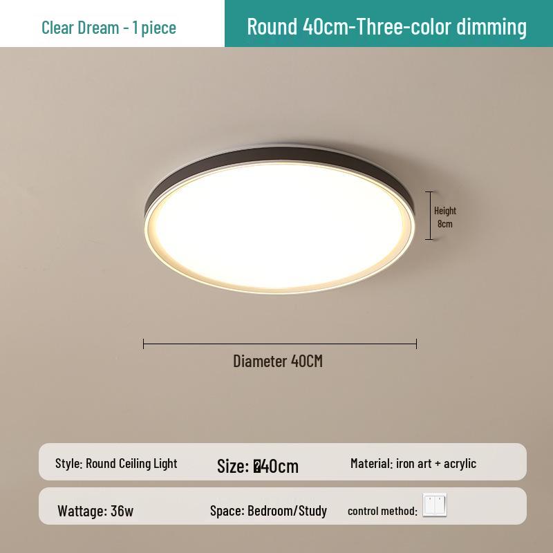 Modern Minimalist Full Spectrum Eye-Protection Ceiling Light for Bedroom and Study (2025 Model)