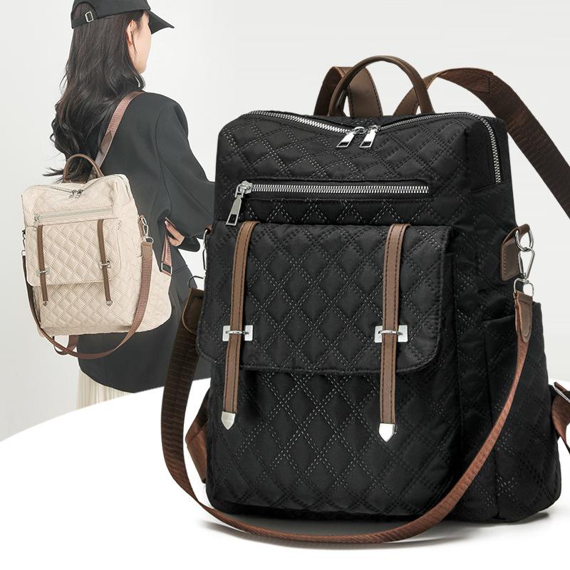 Dual-shoulder Bag Fashionable Dual-shoulder Backpack High-end Commuting and Traveling Women's Backpack