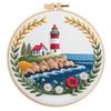1set Christmas Cozy Cottage Kit DIY Embroidery Materials and Tools Suitable for Beginners, Stitching Tutorial, Hand Embroidery Fabric Material Set