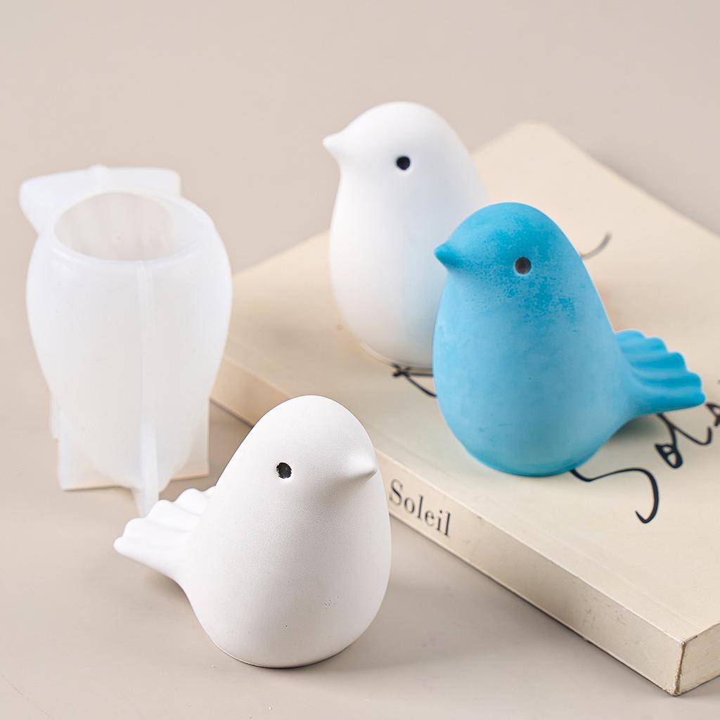 Simulation Chubby Bird Silicone Candle Mold DIY Aroma Animal Ornament Molds Soap Plaster Resin Crafts Making Home Decor Supplies
