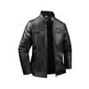 European Size Leather Jacket Men's Stand-up Collar Trend Season New Leather Jacket Handsome Locomotive Suit Green Coat