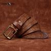 Personalized Carved Design Thickened Retro Genuine Leather Belt Men's First Layer Cowhide Casual Belt