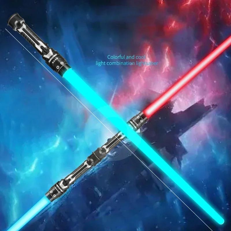 Colorful Extendable Glowing Sword Toy with Flashing Lights, Red Blue Light Up for Children Cosplay Cool Flashing Sword Toys Gift