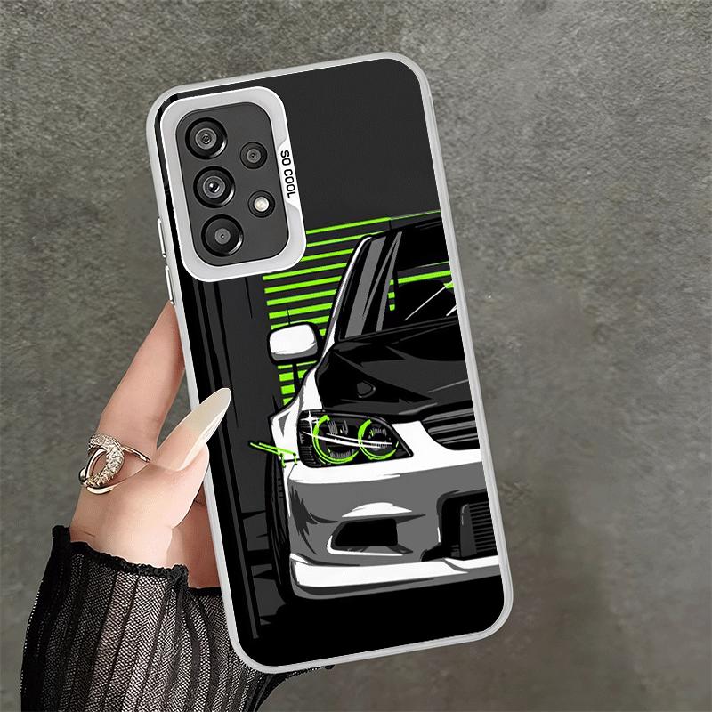 Simple Japanese Sports Cars Pattern Soft Phone Case for Samsung A17 A16 A15 A14 A13 A57 A56 A55 A54 A53 A37 A36 A35 A34 A33 A26