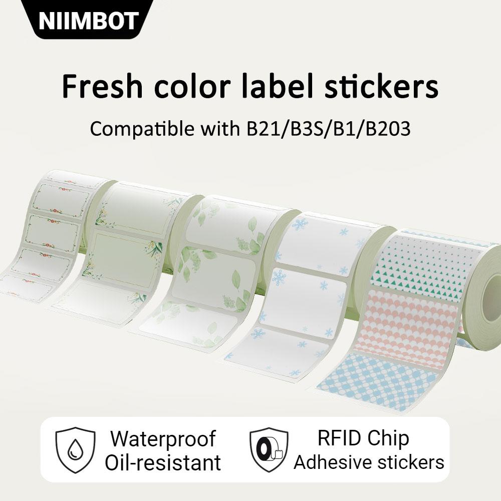 

Наклейки для этикеток Niimbot Fresh Color, совместимые с B21/B3S/B1/B203