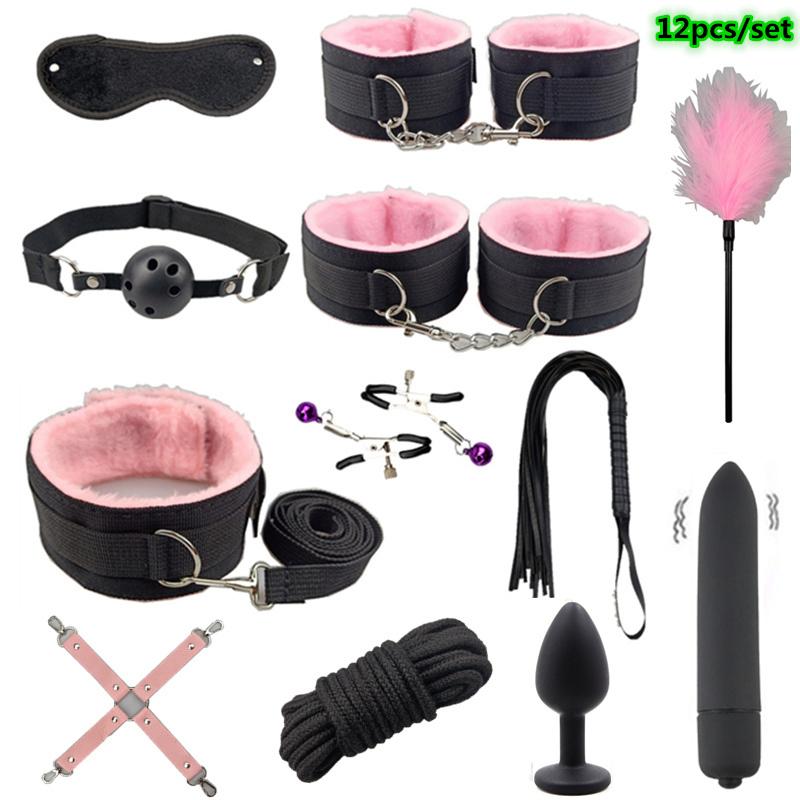 Products for Adults BDSM Sex Bondage Gear Set Handcuffs Sex Games Whip Gag Adult Toys Exotic Accessories Sex Toys for Couples