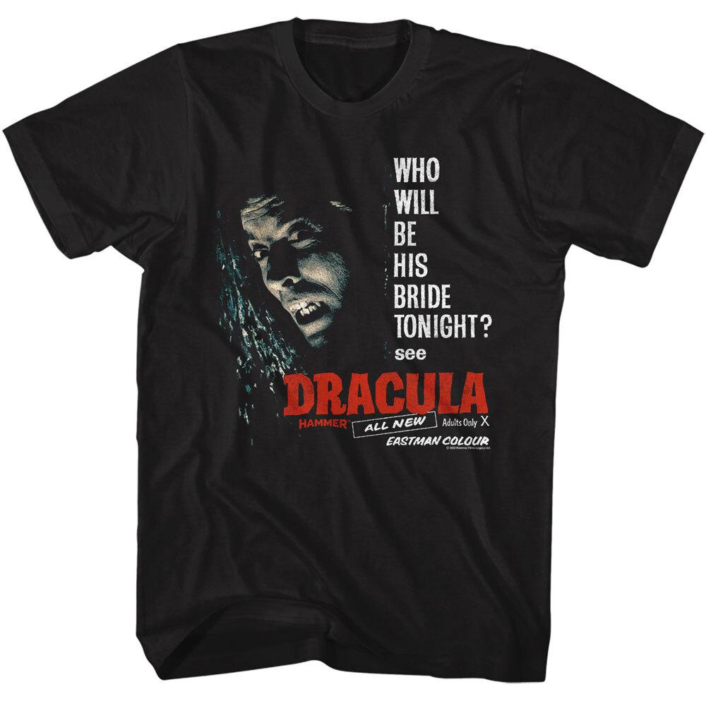 Hammer Horror Movie Dracula Who Will Be His Bride Tonight Men T Shirt XXXXL