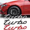 3D Metal Turbo Letters Rear Trunk Front Grille Hood Emblem Badge Sticker Universal For Mazda Hyundai BMW Honda KIA Mitsubishi Yk2