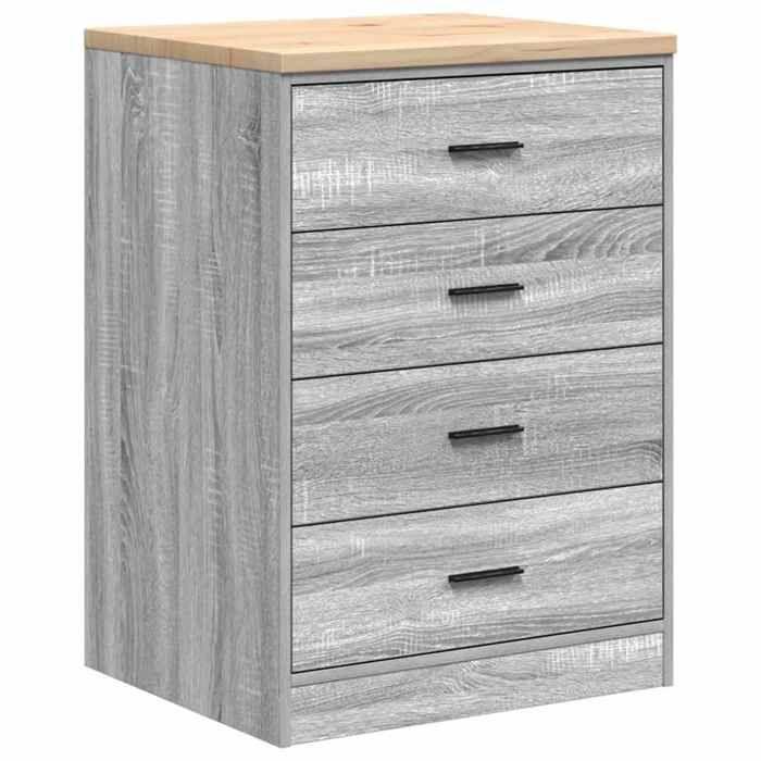 VidaXL Garage Storage Cabinet Sonoma Grey 60x51x85 Cm Pine Wood, Cabinet, Tool Cabinet, Low Cabinet, Cabinet of 860603