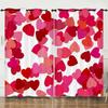 Curtains Full Screen Love Romantic 3D Digital Printing Blackout Curtain Punching