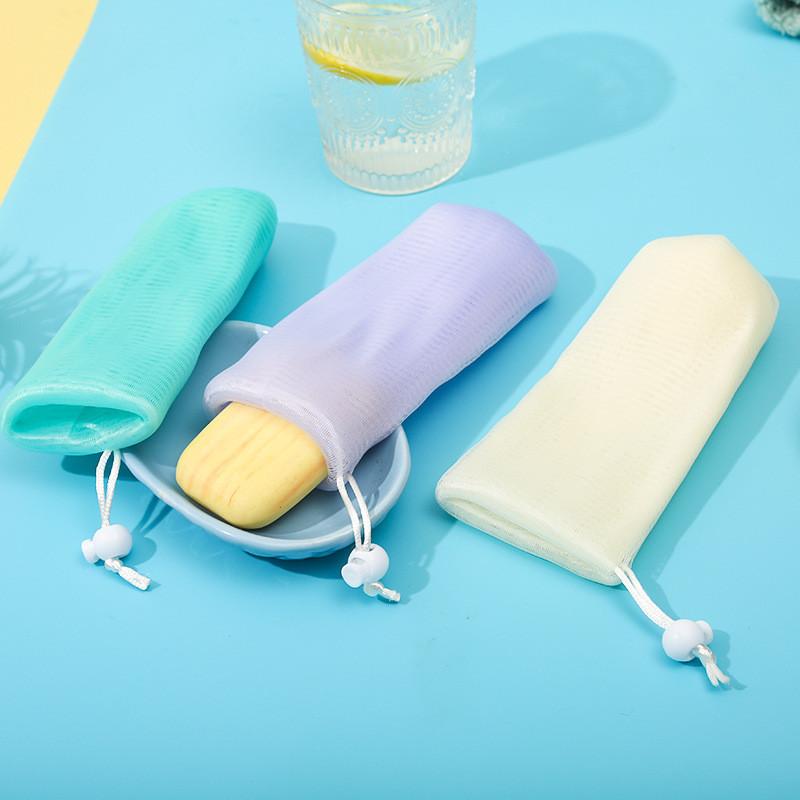 2/4Pcs Soap Foaming Net, Nylon Mesh Soap Bag, Body Wash Soap Foaming Net Bag Bathroom Soap Exfoliating Mesh Bags For Shower