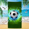 Beach Towel Soccer Ball Water Splash Print Microfiber Towel for Men Women Summer Beach Pool Camping Gym Yoga Outdoor Holiday