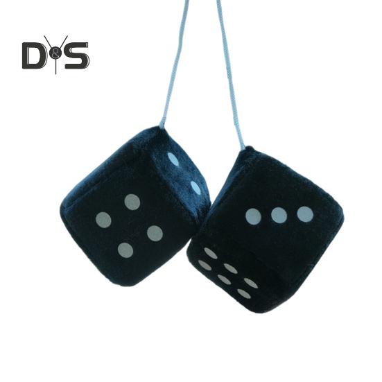 

Плюшевая подвеска в виде игральных костей со шнурком, винтажное подвесное украшение для автомобиля, игрушка для снятия стресса, украшение для салона автомобиля, зеркало заднего вида чёрный
