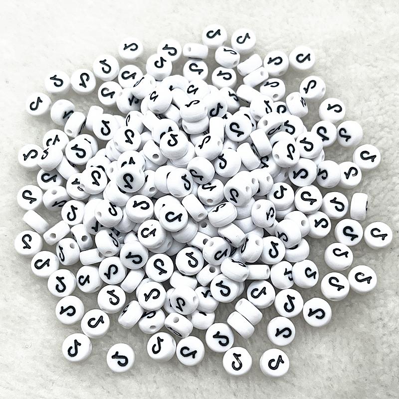 100pcs 7x4mm 6x6mm Russian Korean English Alphabet Letter Beads Charms Beads for Making Jewelry Diy Handmade Bracelets Necklace