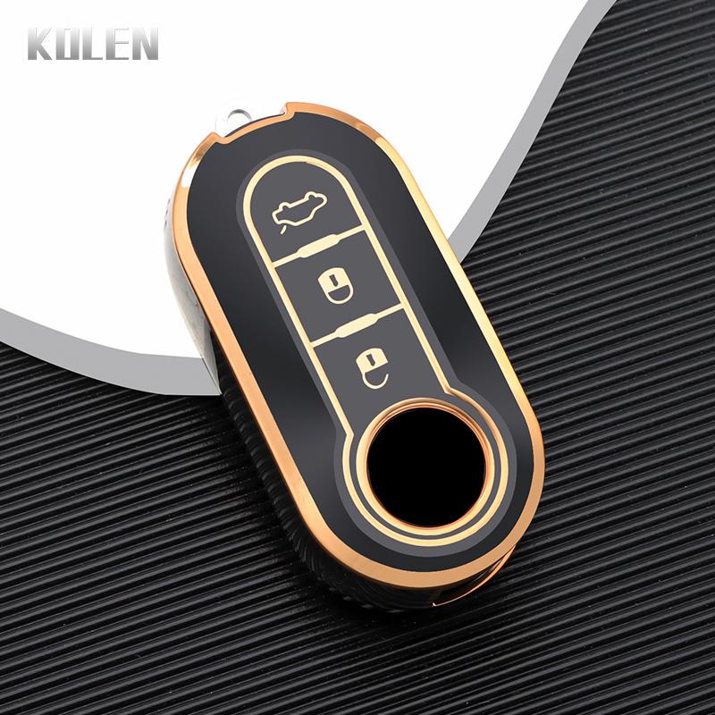 

Tpu Car Flip Folding Key Case Cover Shell Fob For Fiat 500 Ducato Panda Punto Lancia Musa For Citroen Jumper For Peugeot Boxer