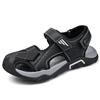 Sommer Herren Leder Strandsandalen Hohle Zehenkappe Outdoor Sportschuhe Handgefertigte Mesh Schuhe