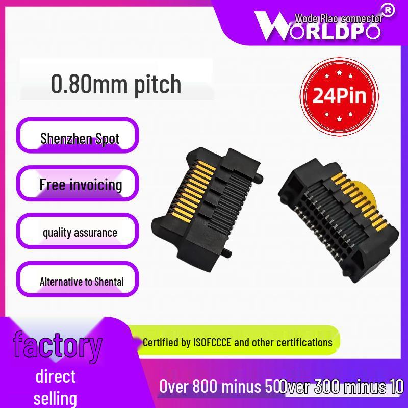 ERF8-012-07.0-L/S-DV-K-TR 24-Pin Buchse, 2 Reihen, 12/16mm Steckhöhe