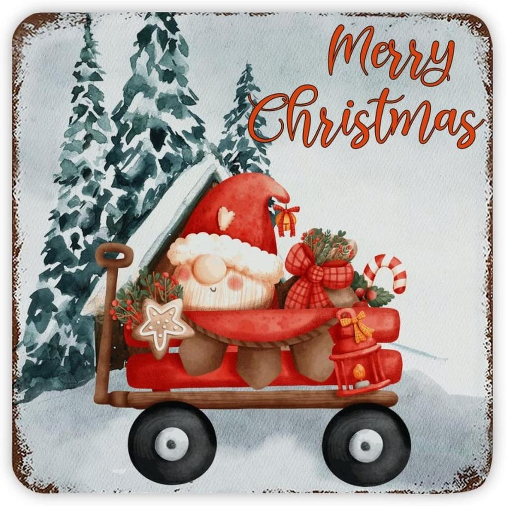 Christmas Metal Wall Art for Home Living Room Kitchen Decor