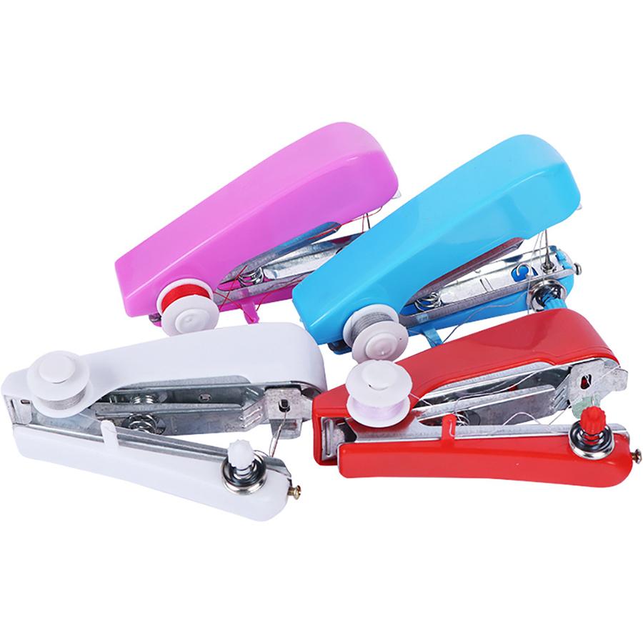 4 Colors Mini Handheld Manual Sewing Machine Home Quick Clothing Repair Tool Suitable for Cloths Fabrics Common Sewing Tools