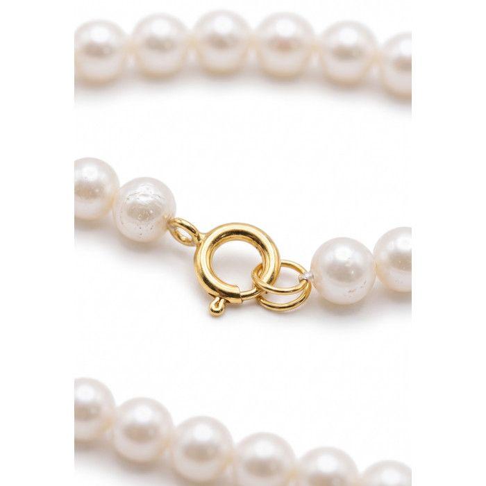 Collier - Pearls &amp; Colors - Perle de Culture d'Eau Douce AAA+ - 4-5 mm - Blanc Naturel - Or Jaune 375/1000