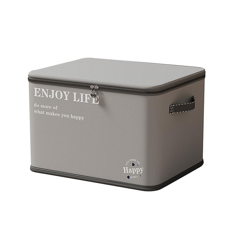 

Large Capacity Clothes Quilt Storage Bag Non-woven Fabric Locked Storage Box Wardrobe XL-Style A