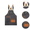 Canvas Apron Gardening Cross Back Multipurpose Woodworking Shop Tool for Gardeners